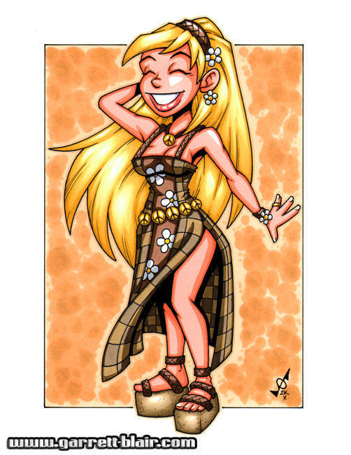 Hippie Gal - Art Print