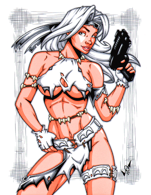 Savage Land Silver Sable - Original Artwork Savage Land Silver Sable - Original Artwork